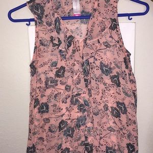 Sleeveless rose pink blouse